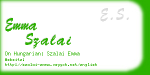 emma szalai business card